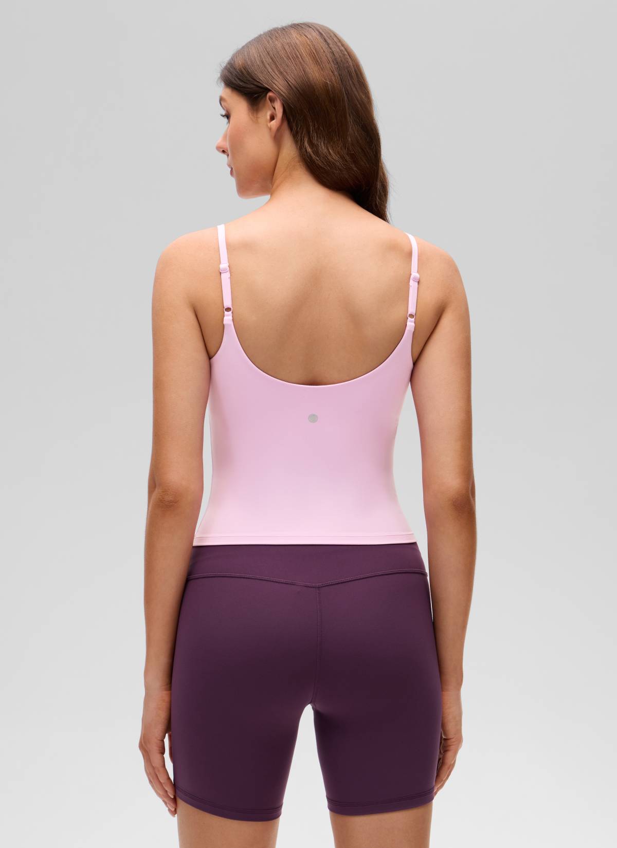 CRZ YOGA Wanita Butterluxe Bra Yoga U Panjang Pinggang Belakang Terbina Dalam Tank Vita Pink