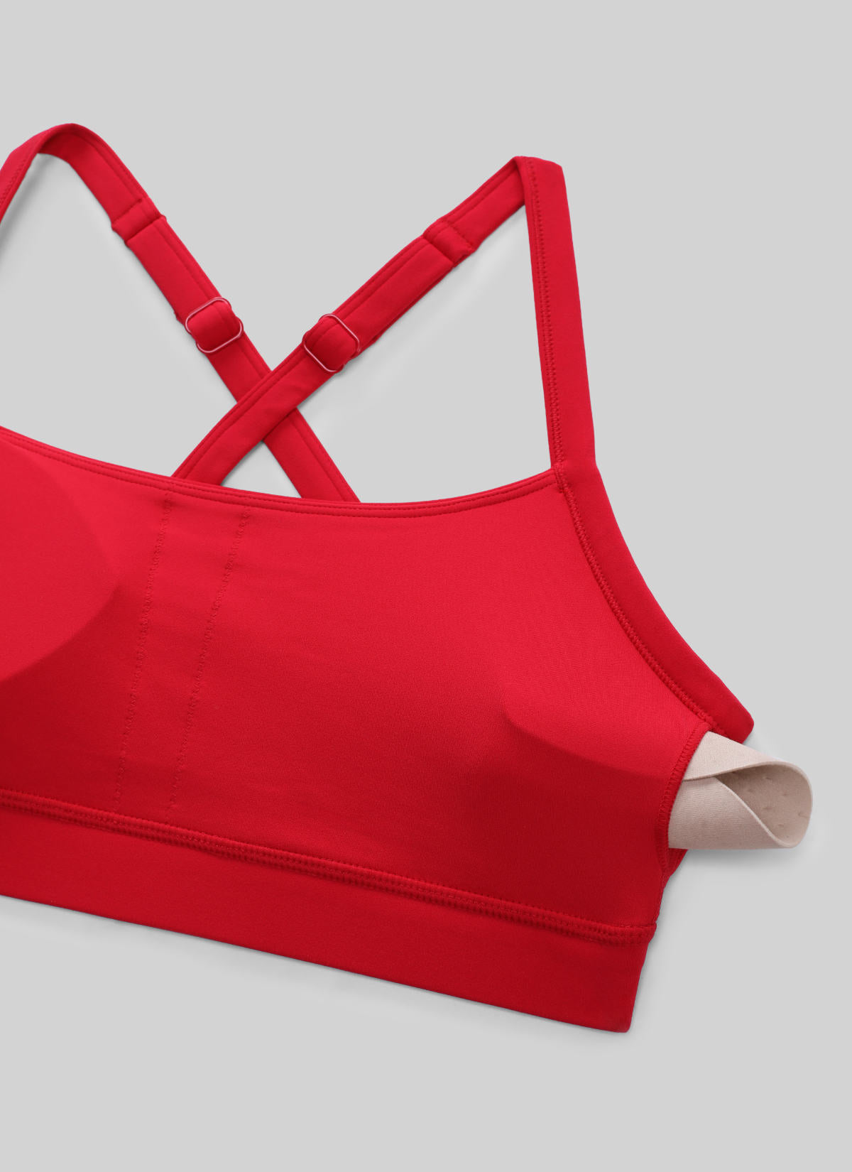 CRZ YOGA Pambabae Butterlift Yoga U Neck Cross Back Keyhole Sports Bra Aurora Red