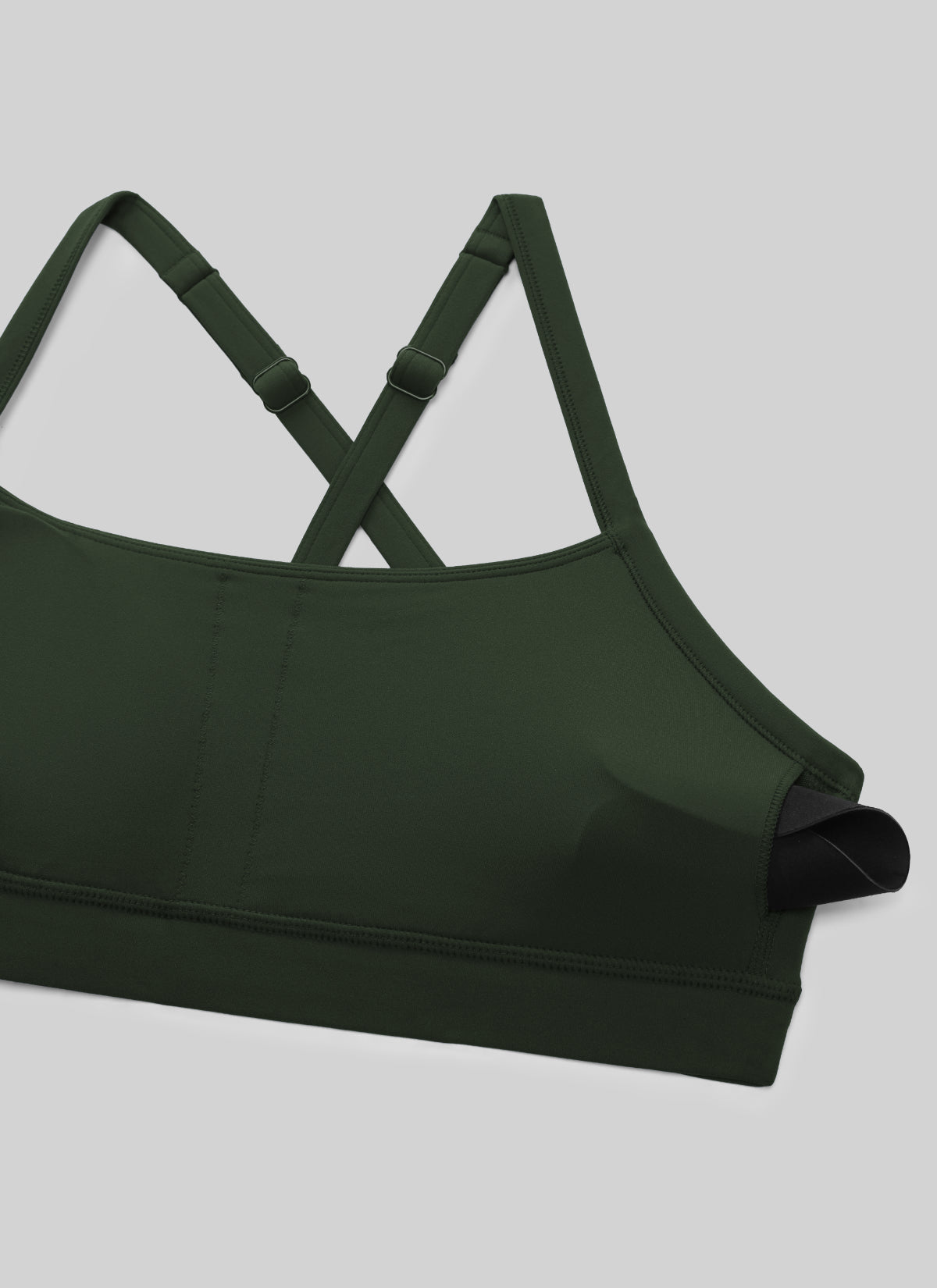 CRZ YOGA Pambabae Butterlift Yoga U Neck Cross Back Keyhole Sports Bra Legend Green