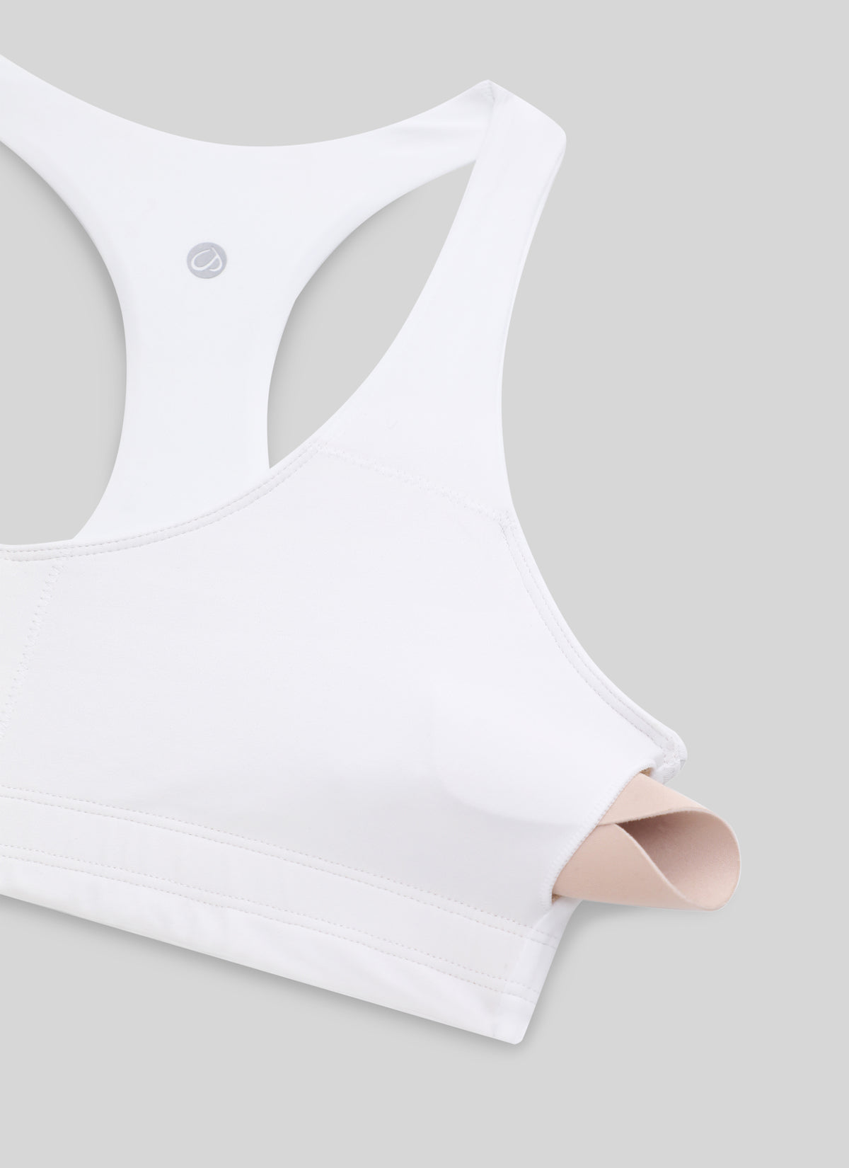 CRZ YOGA Women's Butterluxe Yoga V Neck RacerBack Build in Sports Bra White @model_info:NEW