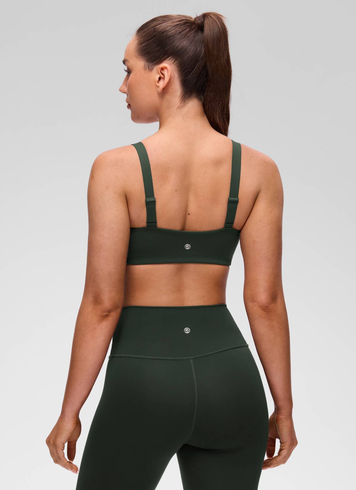 CRZ YOGA 여성용 Butterluxe 요가 U넥 스퀘어 백 스포츠 브라 레전드 그린