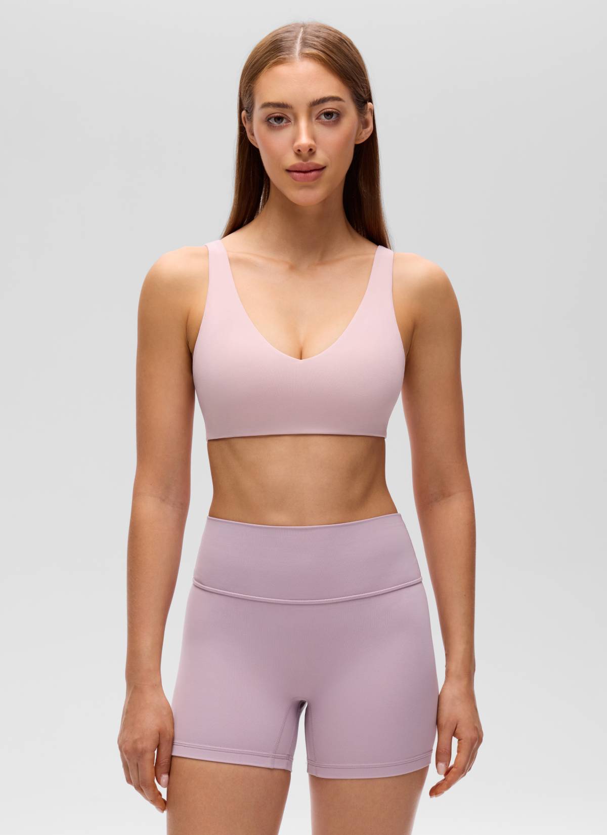 CRZ YOGA Áo lót thể thao dành cho nữ kiểu U-Back dành cho yoga, hỗ trợ nhẹ, màu hồng mờ ( Butterluxe )
