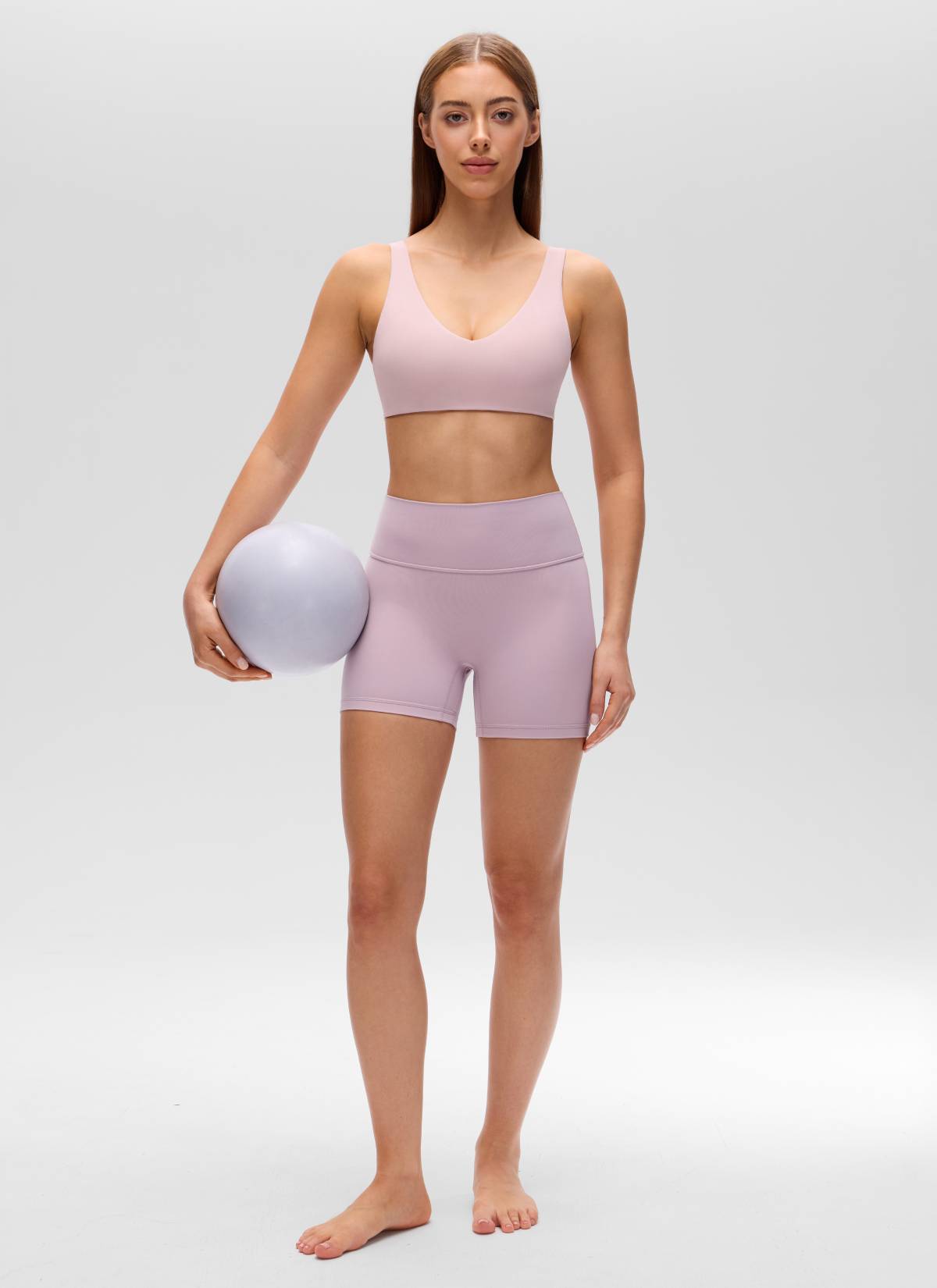 CRZ YOGA Áo lót thể thao dành cho nữ kiểu U-Back dành cho yoga, hỗ trợ nhẹ, màu hồng mờ ( Butterluxe )