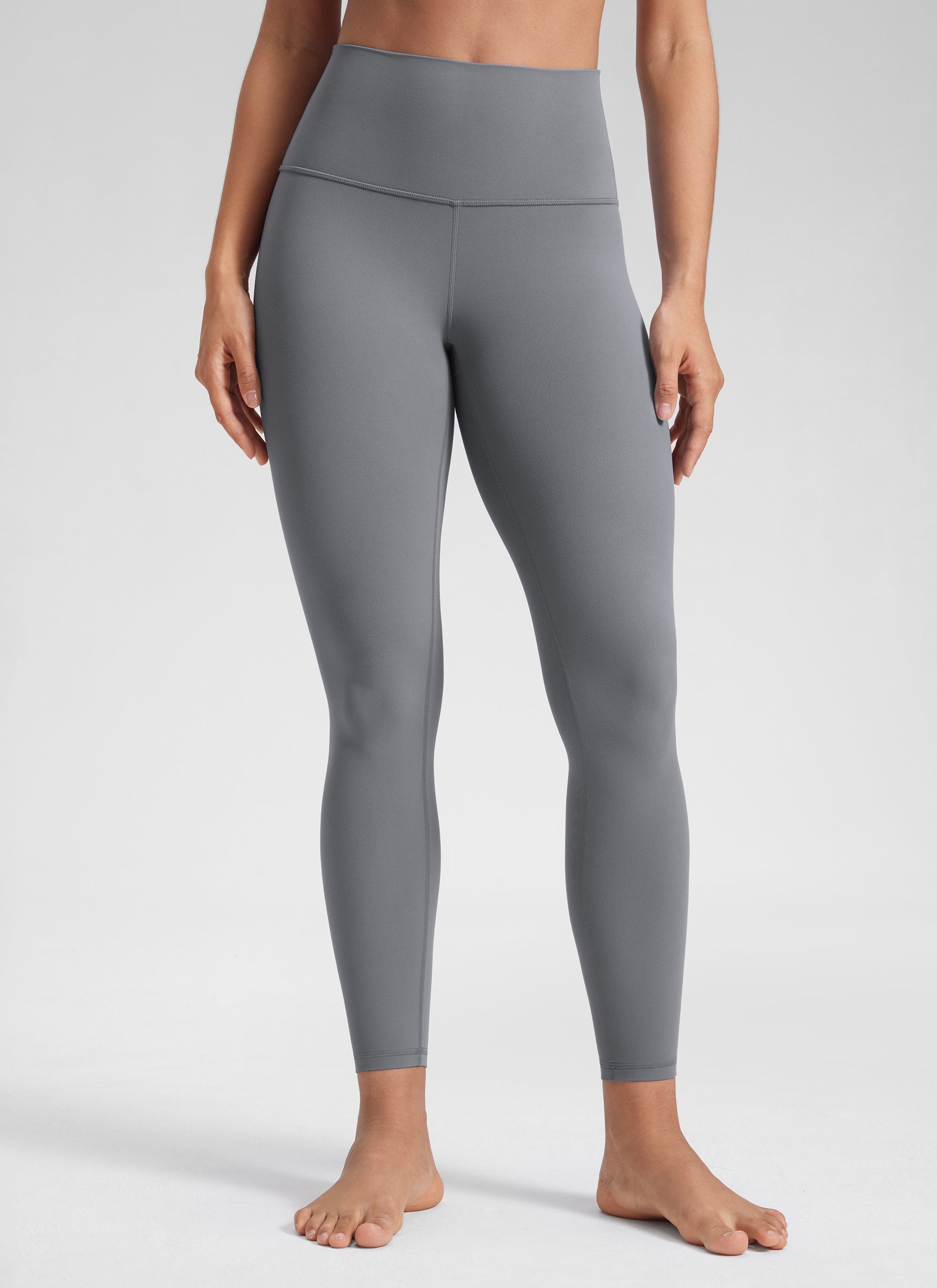 CRZ YOGA - Quần legging yoga nữ kiểu dáng rộng, cạp cao Butterluxe , chiều dài 25 inch, màu xám Solar Grey