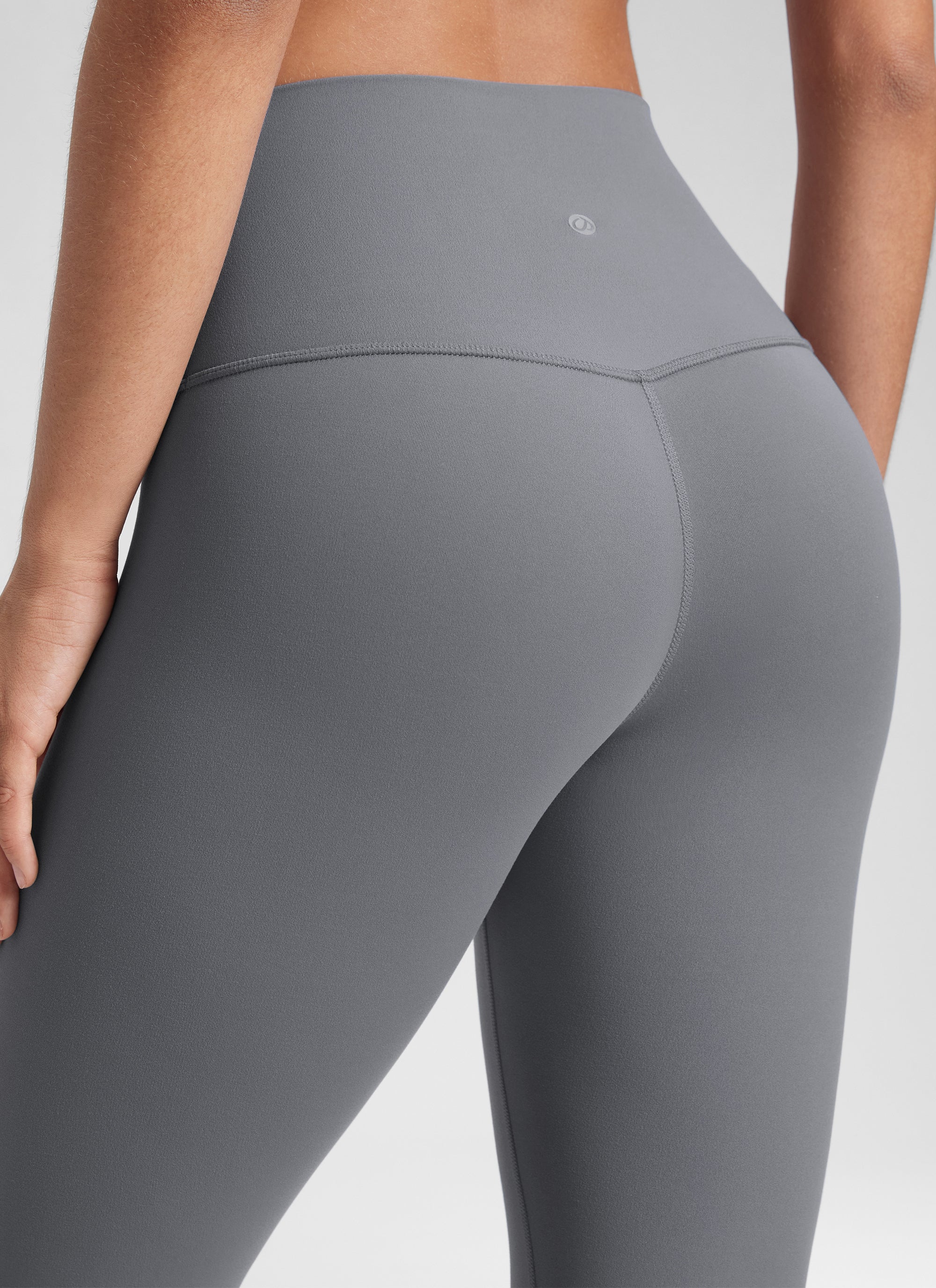 CRZ YOGA Wanita Legging Yoga Lounge Butterluxe Pinggang Tinggi 64 cm, Abu-abu Solar