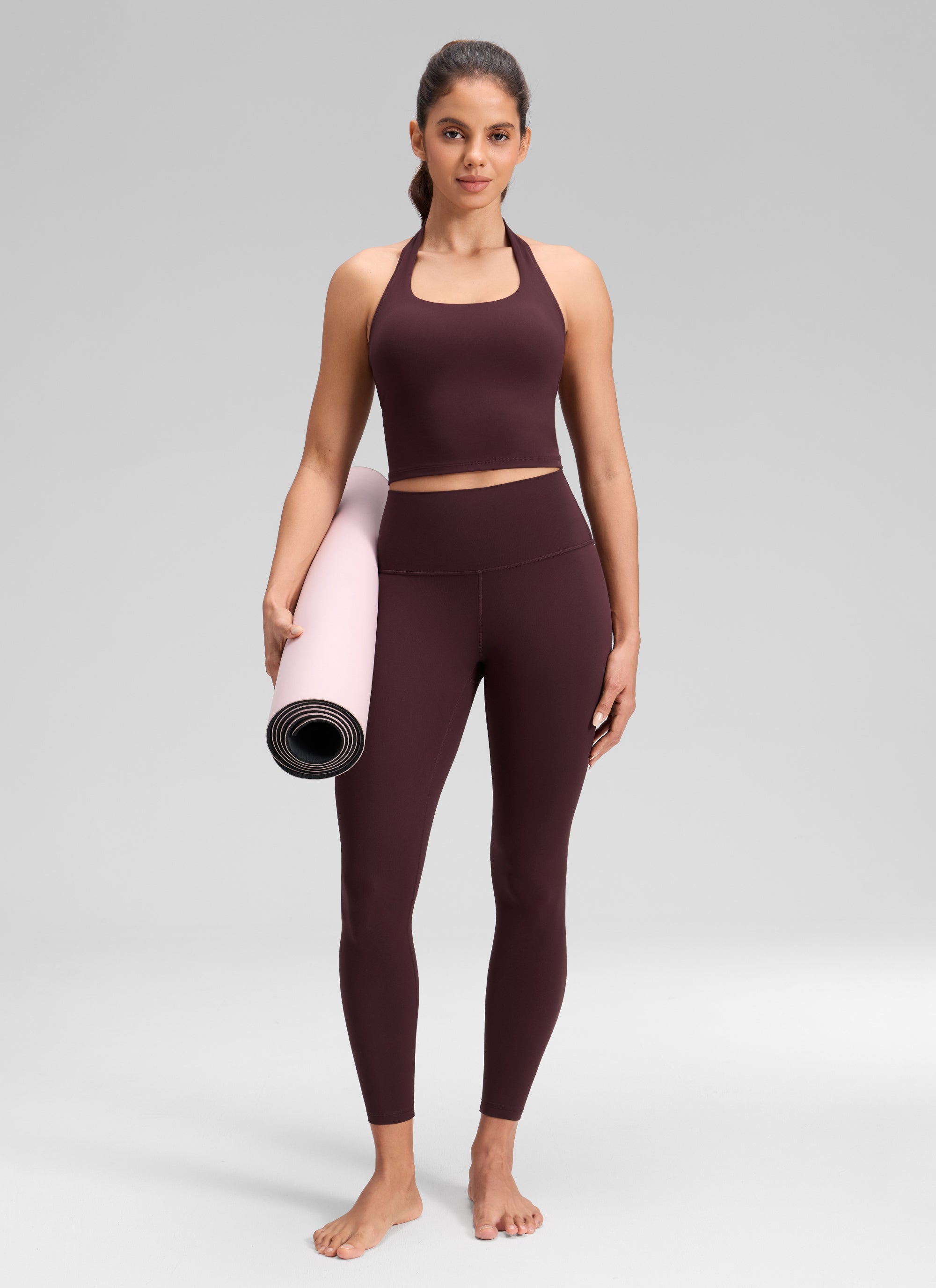 CRZ YOGA Wanita Legging Yoga Lounge Butterluxe Pinggang Tinggi 64 cm, Ungu Plum Matang