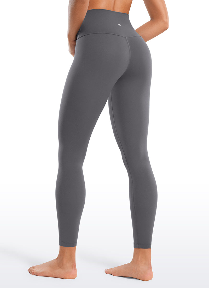 CRZ YOGA Women's Yoga Lounge High Rise Butterluxe Yoga Leggings 25'' Dark Carbon