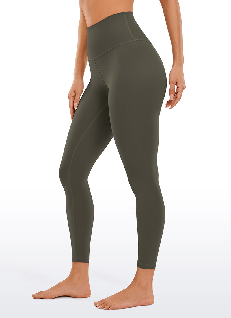CRZ YOGA Women's Yoga Lounge High Rise Butterluxe Yoga Leggings 25'' Light Army Green @model_info:Deni