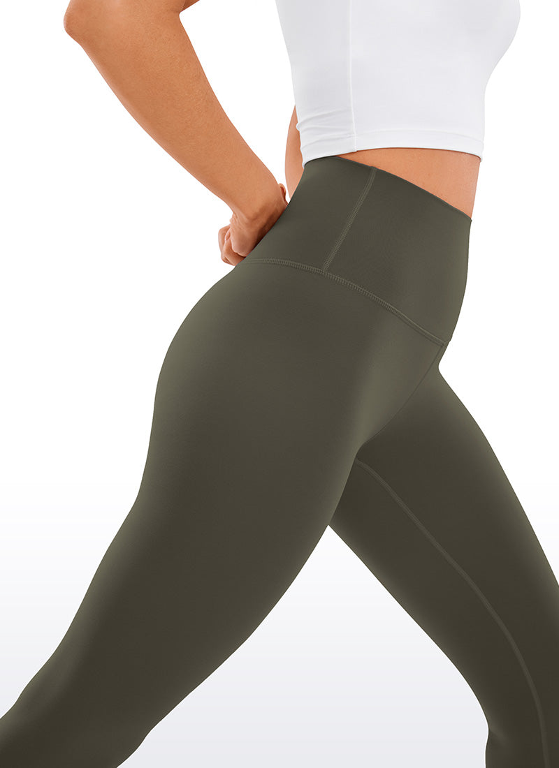 CRZ YOGA Women's Yoga Lounge High Rise Butterluxe Yoga Leggings 25'' Light Army Green @model_info:Deni