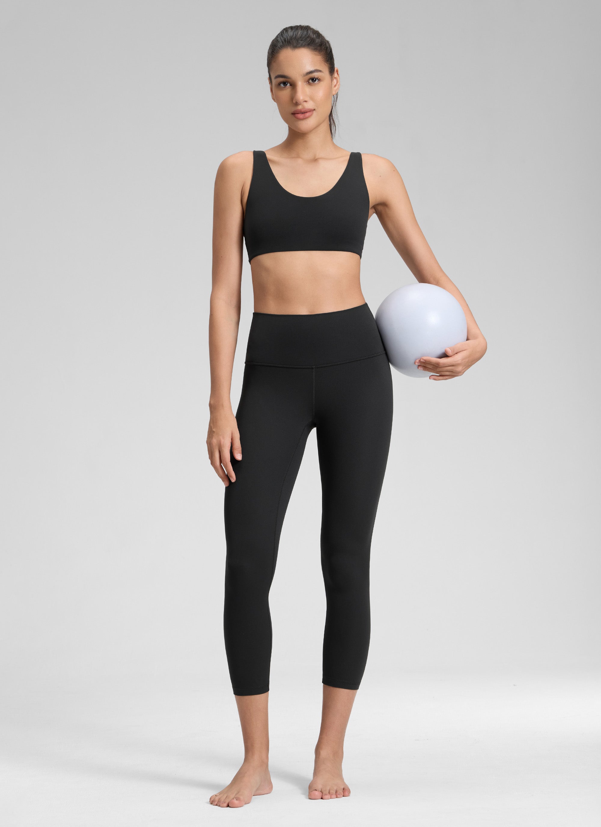 Ruang Istirehat Yoga Wanita CRZ YOGA Bertingkat Tinggi Butterluxe Legging Yoga 23'' Hitam