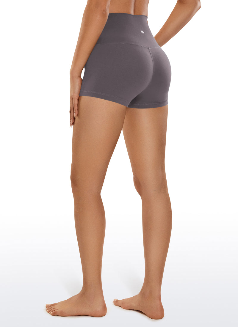 CRZ YOGA Women's Yoga High Rise Booty Butterluxe Biker Shorts 2.5'' Tornado