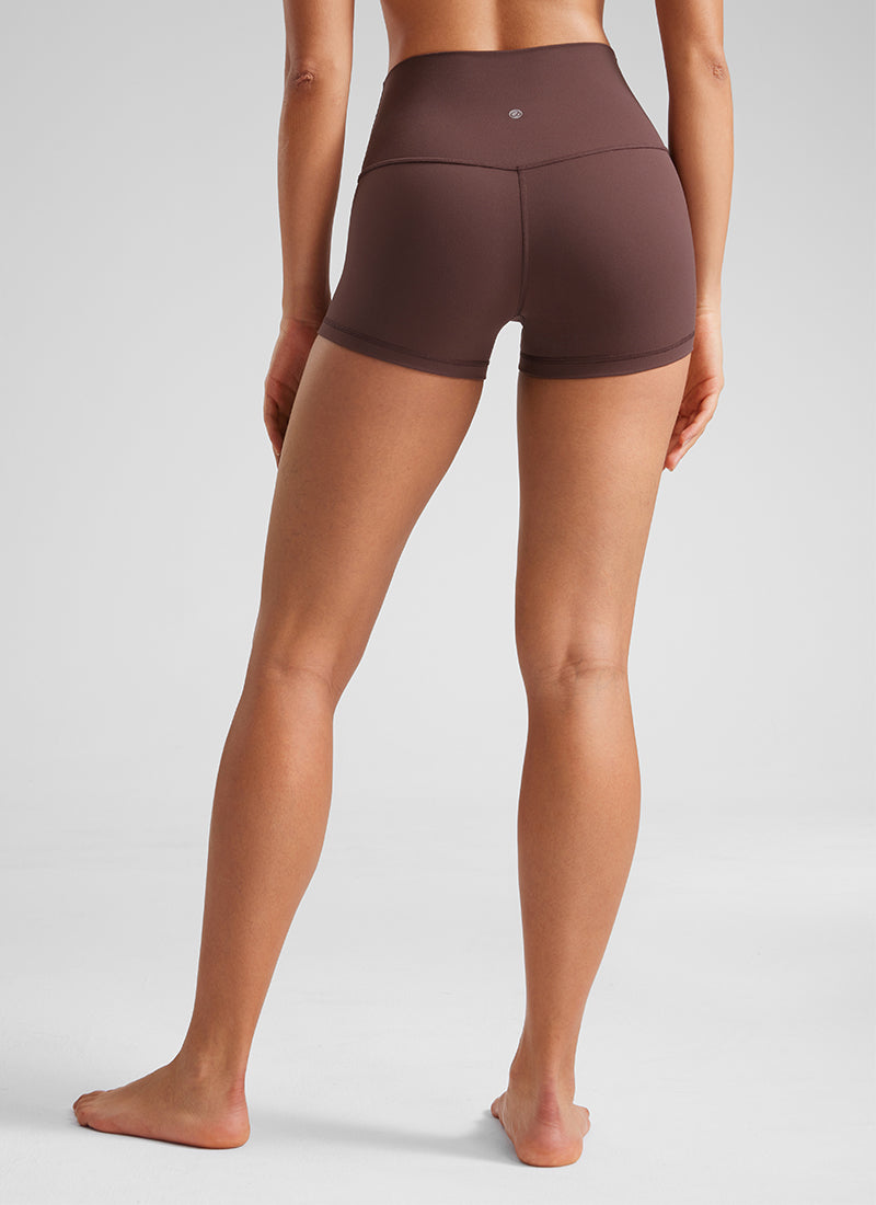 CRZ YOGA Yoga Wanita Booty Tinggi Butterluxe Seluar Pendek Biker 2.5'' Taupe