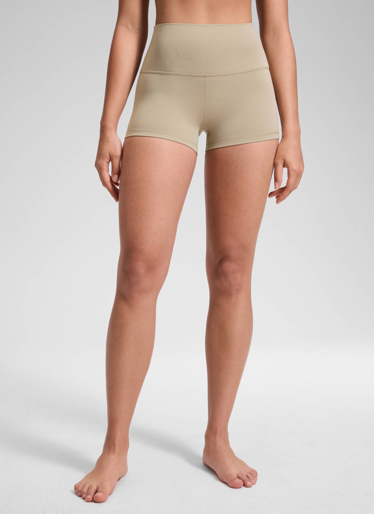 CRZ YOGA Yoga Wanita Booty Tinggi Butterluxe Seluar Pendek Biker 2.5'' Oak