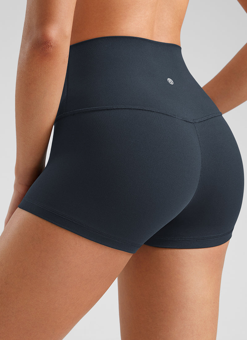 CRZ YOGA Yoga Wanita Booty Tinggi Butterluxe Seluar Pendek Biker 2.5'' True Navy
