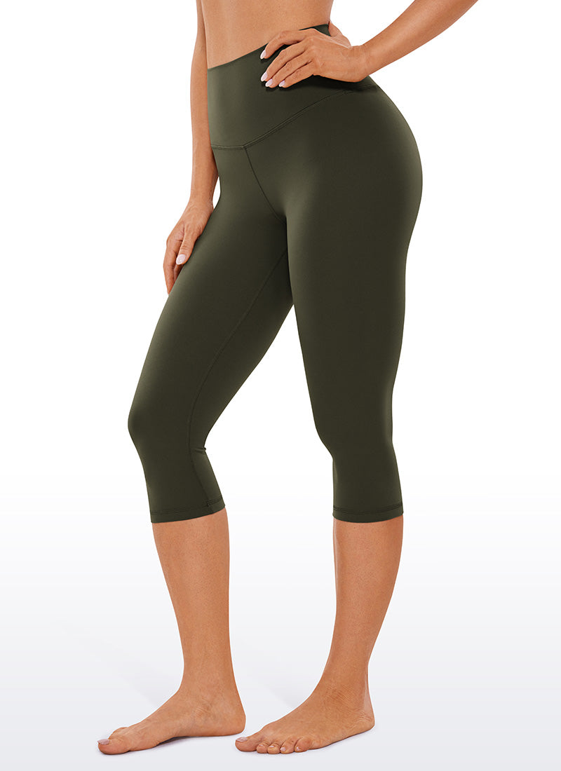 CRZ YOGA वीमेंस योग लाउंज हाई राइज़ Butterluxe योग लेगिंग 17'' ऑलिव ग्रीन