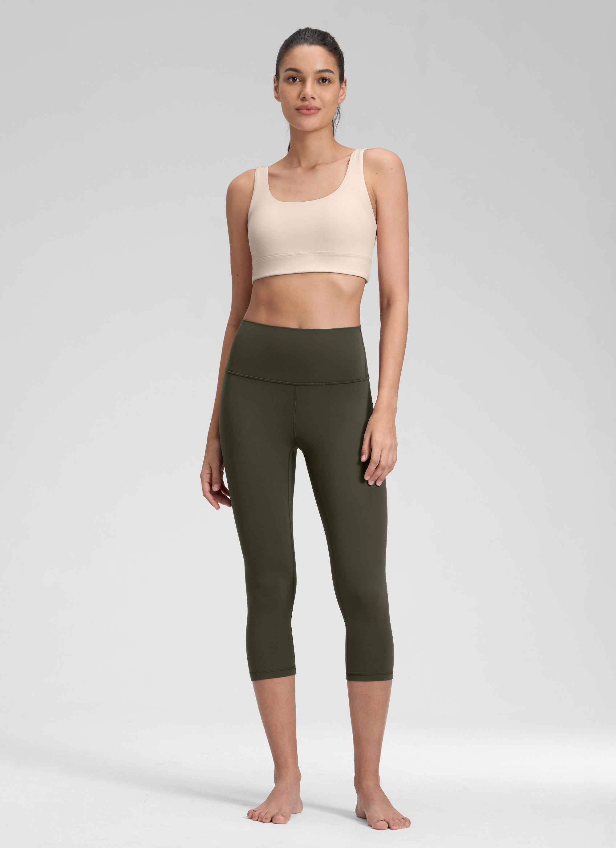 CRZ YOGA Yoga Lounge Wanita Bertingkat Tinggi Butterluxe Legging Yoga 19'' Hijau Zaitun