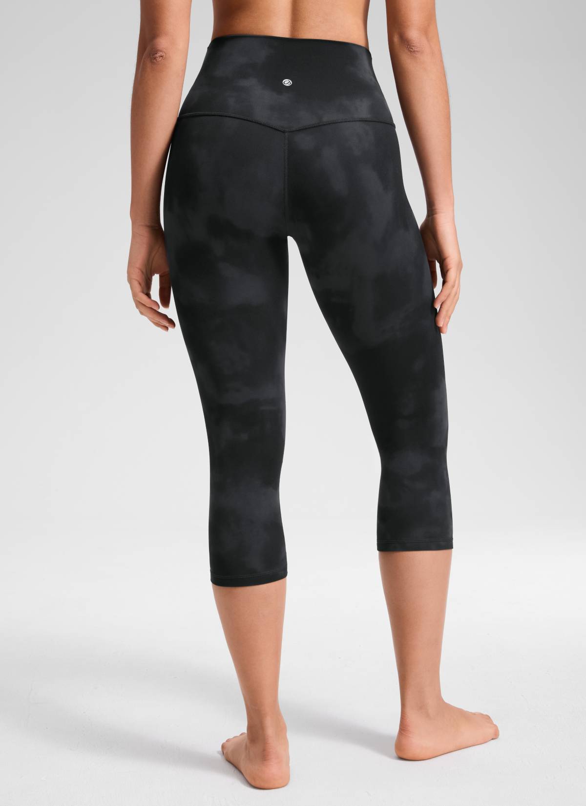 Ruang Istirehat Yoga Wanita CRZ YOGA Bertingkat Tinggi Butterluxe Legging Yoga 19'' Bunga Pewarna Hitam Ikat