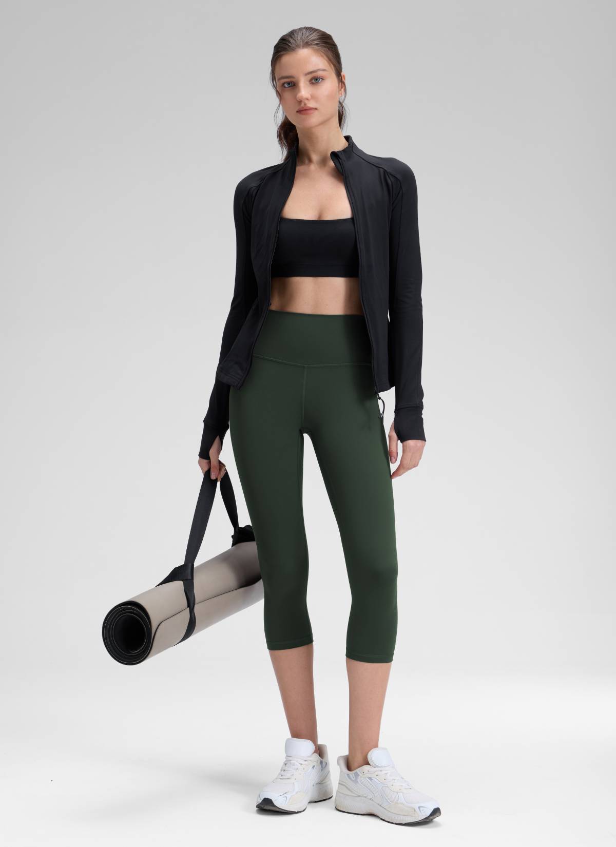 CRZ YOGA Yoga Lounge Wanita Bertingkat Tinggi Butterluxe Legging Yoga 19'' Legend Green