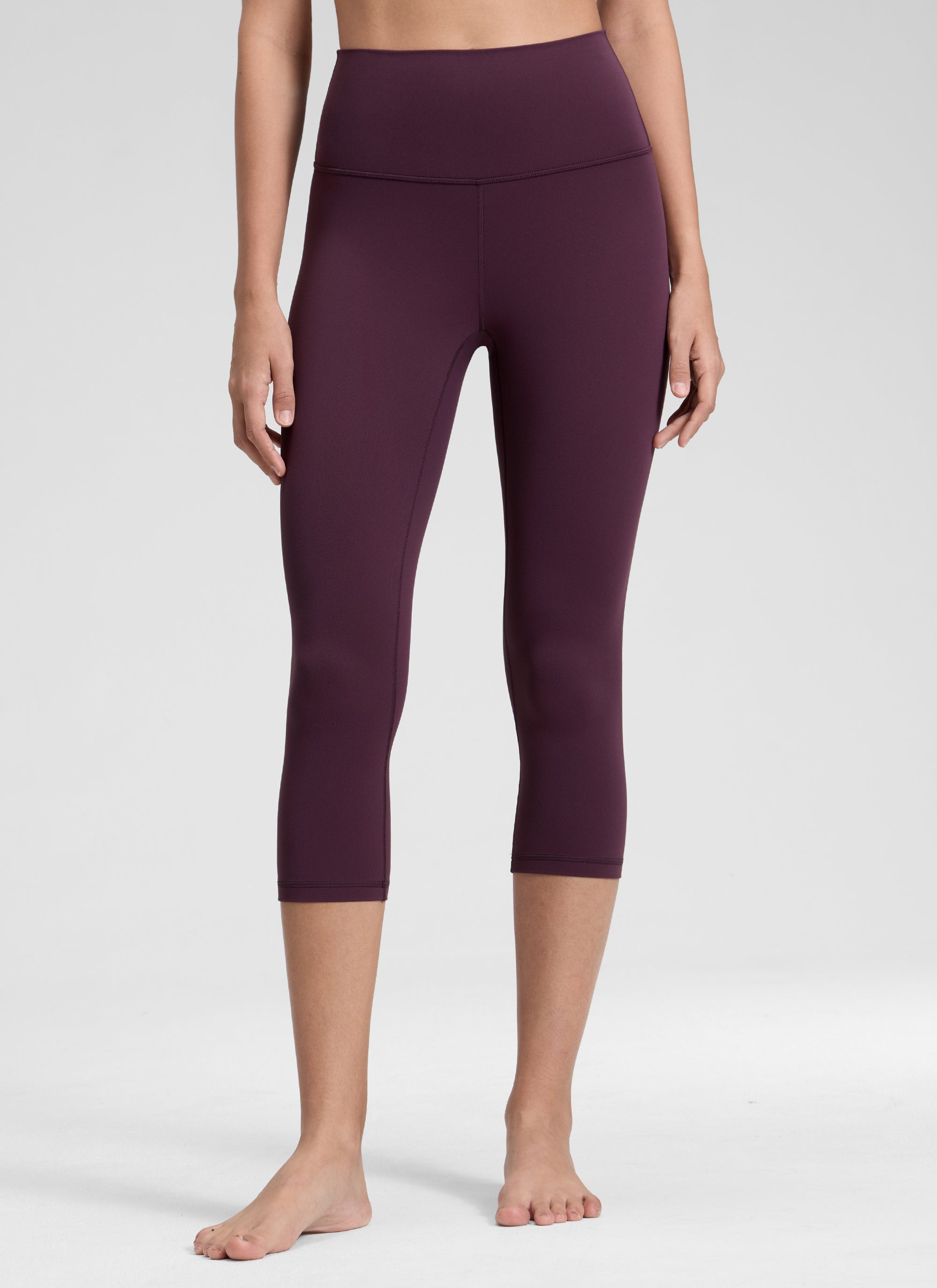 CRZ YOGA Women's Yoga Lounge High Rise Butterluxe Yoga Leggings 19'' Deep Purple @model_info:Jenna