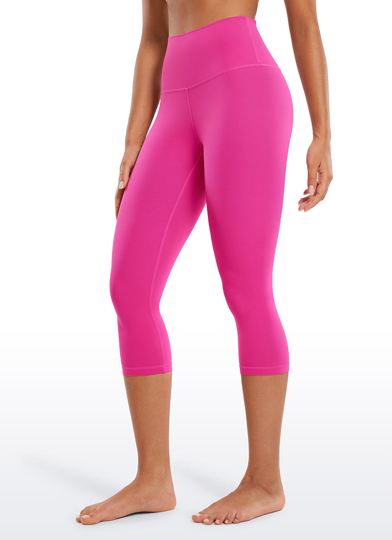 CRZ YOGA Women's Yoga Lounge High Rise Butterluxe Yoga Leggings 19'' Hibiscus Purple @model_info:Fiona