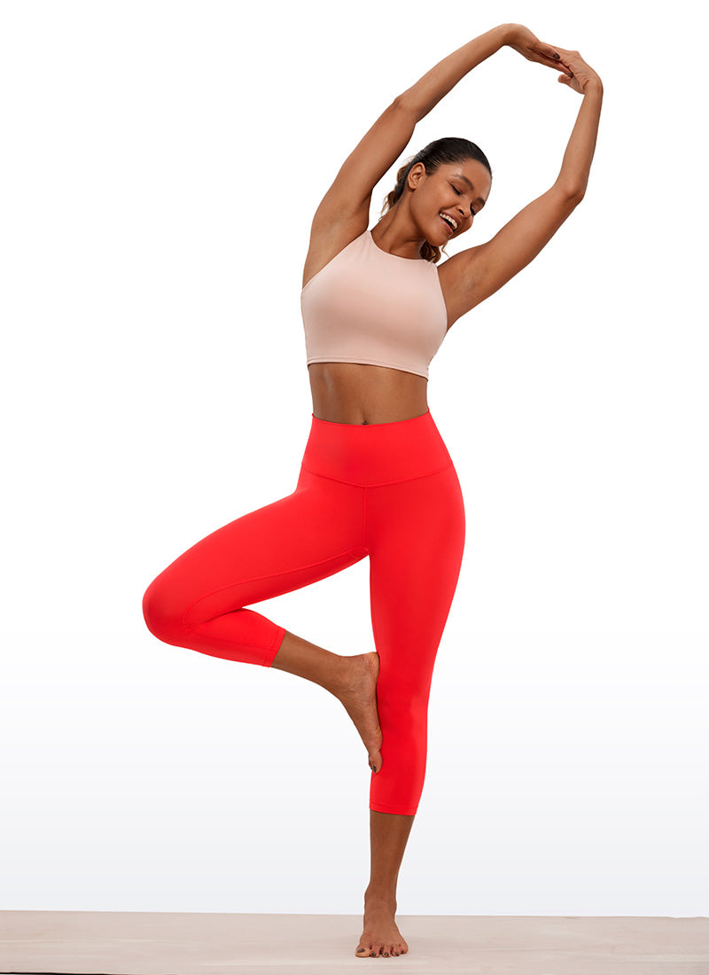 CRZ YOGA महिलाओं के लिए योगा लाउंज हाई राइज़ Butterluxe योगा लेगिंग्स 53 cm डार्क रेड