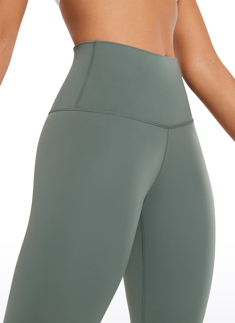 CRZ YOGA Women's Yoga Lounge High Rise Butterluxe Yoga Leggings 23'' Grey Sage @model_info:Fiona