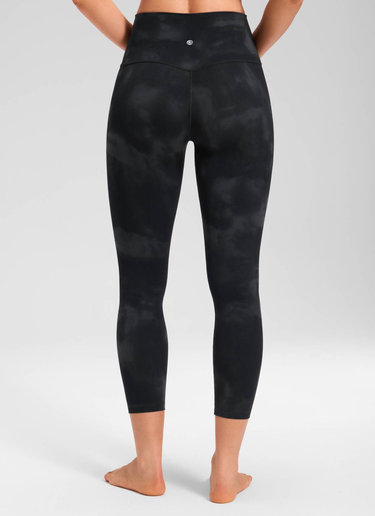 Ruang Istirehat Yoga Wanita CRZ YOGA Bertingkat Tinggi Butterluxe Legging Yoga 23'' Bunga Pewarna Hitam Ikat