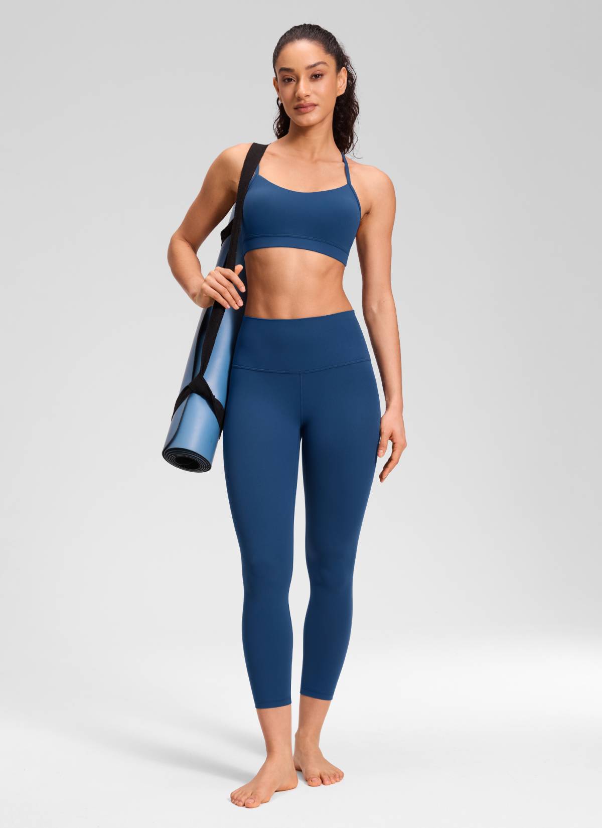 Ruang Istirehat Yoga Wanita CRZ YOGA Bertingkat Tinggi Butterluxe Legging Yoga 23'' Tentera Laut Perancis