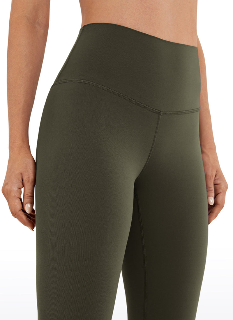 เลกกิ้งข้อเท้าสำหรับผู้หญิง CRZ YOGA เอวสูง Butterluxe ยาว 67 ซม. สี Olive Green