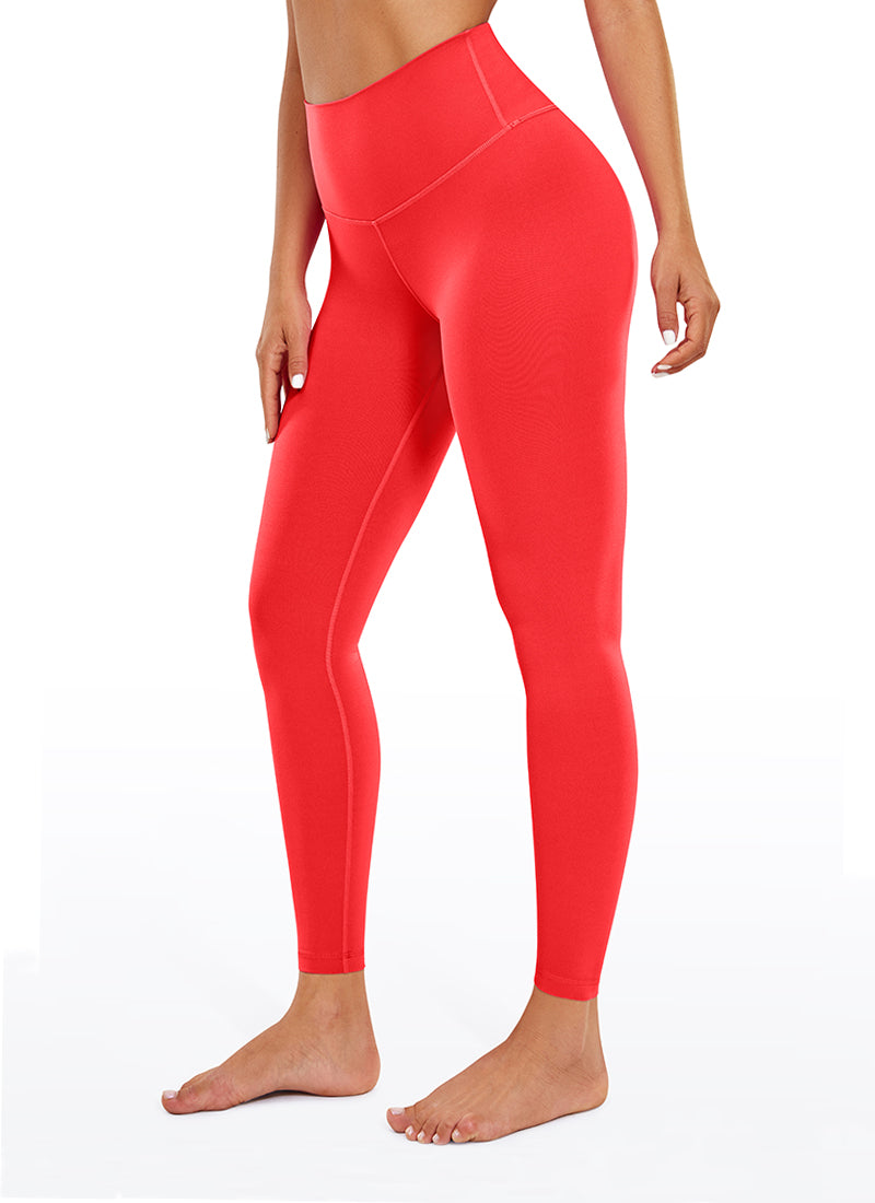 CRZ YOGA Women's Yoga High Rise Butterluxe Ankle Leggings 26.5'' Deep Red