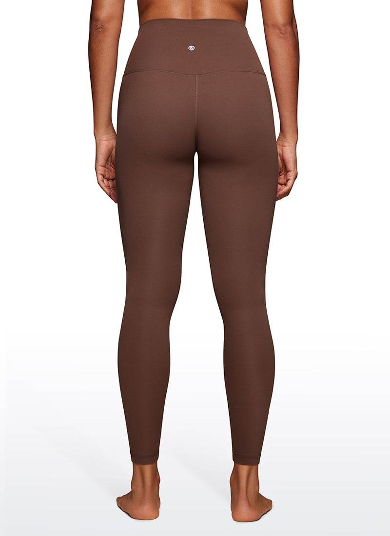 CRZ YOGA Women's Yoga High Rise Butterluxe Ankle Leggings 26.5'' Coffee Brown