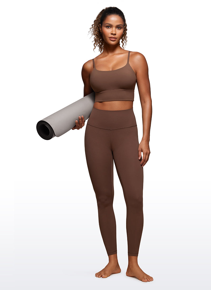 CRZ YOGA Women's Yoga High Rise Butterluxe Ankle Leggings 26.5'' Coffee Brown