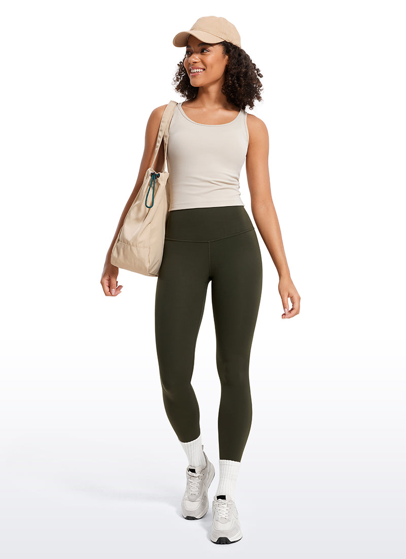 Ruang Istirehat Yoga Wanita CRZ YOGA Bertingkat Tinggi Butterluxe Legging Yoga 28'' Hijau Zaitun