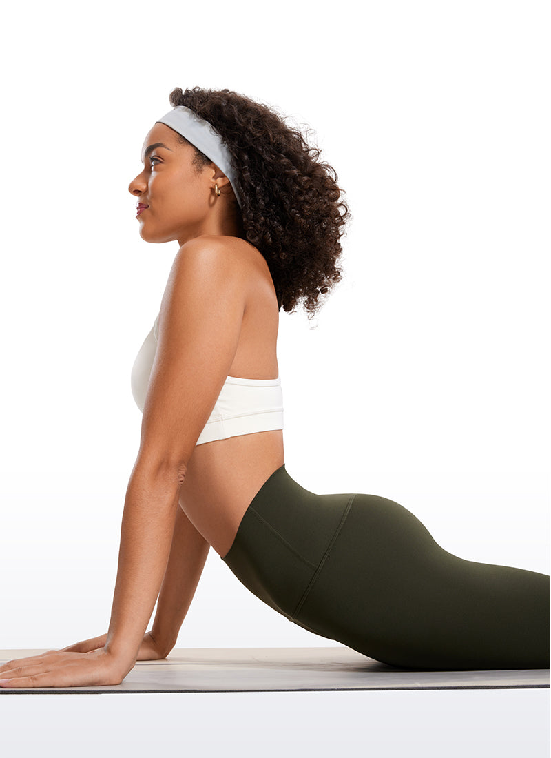 Ruang Istirehat Yoga Wanita CRZ YOGA Bertingkat Tinggi Butterluxe Legging Yoga 28'' Hijau Zaitun