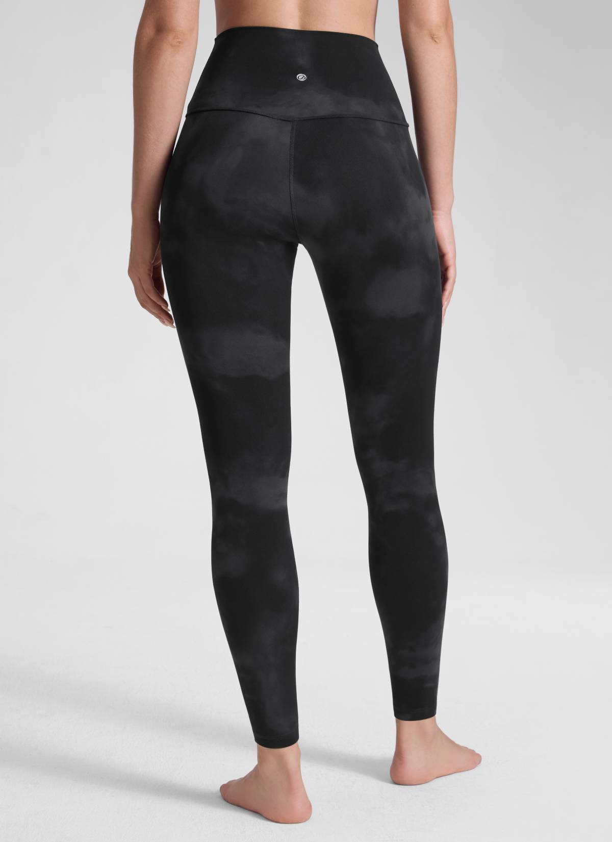 CRZ YOGA Yoga Lounge Wanita Bertingkat Tinggi Butterluxe Legging Yoga 28'' Bunga Pewarna Hitam Ikat