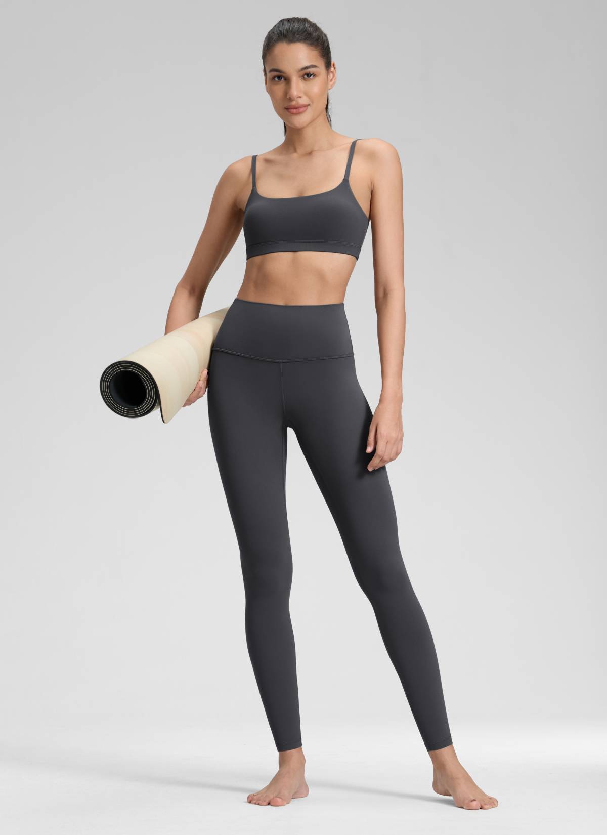 Ruang Istirehat Yoga Wanita CRZ YOGA Bertingkat Tinggi Butterluxe Legging Yoga 28'' Kelabu Misterius