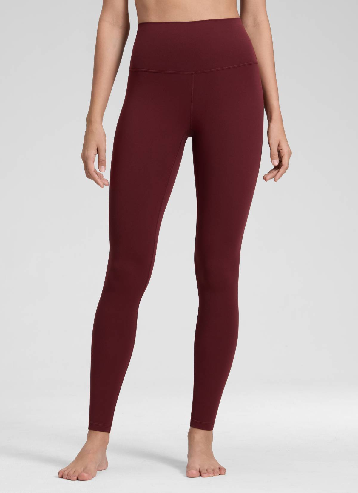 CRZ YOGA Yoga Lounge Wanita Bertingkat Tinggi Butterluxe Legging Yoga Merlot Merah 28''