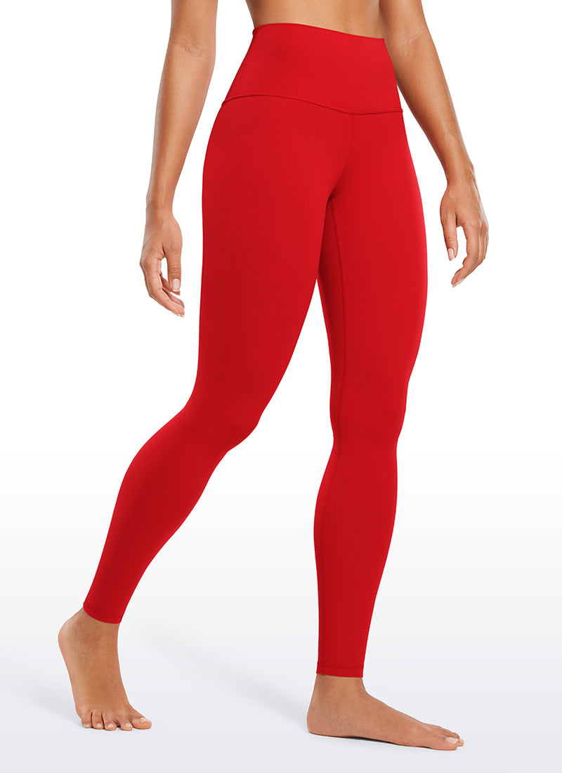 CRZ YOGA Women's Yoga Lounge High Rise Butterluxe Yoga Leggings 28'' Red Chili @model_info:Fiona