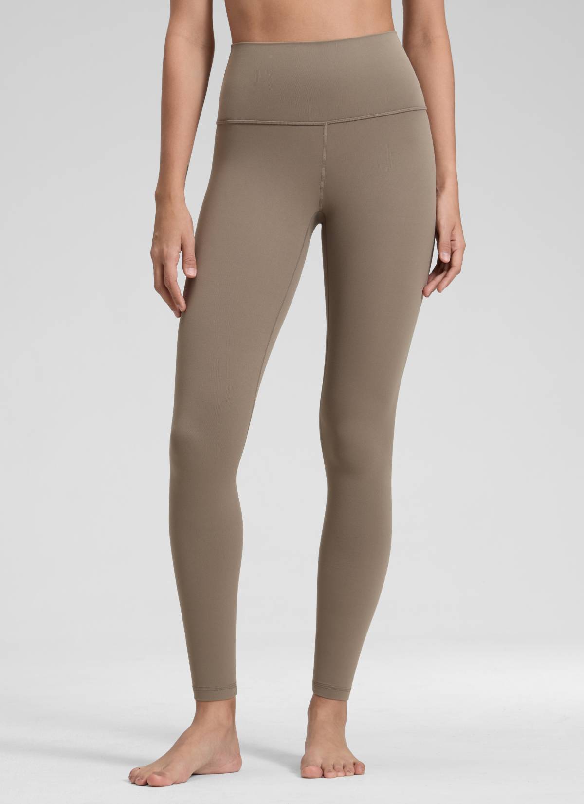 CRZ YOGA Women's Yoga Lounge High Rise Butterluxe Yoga Leggings 28'' Nomad Grey @model_info:Jenna