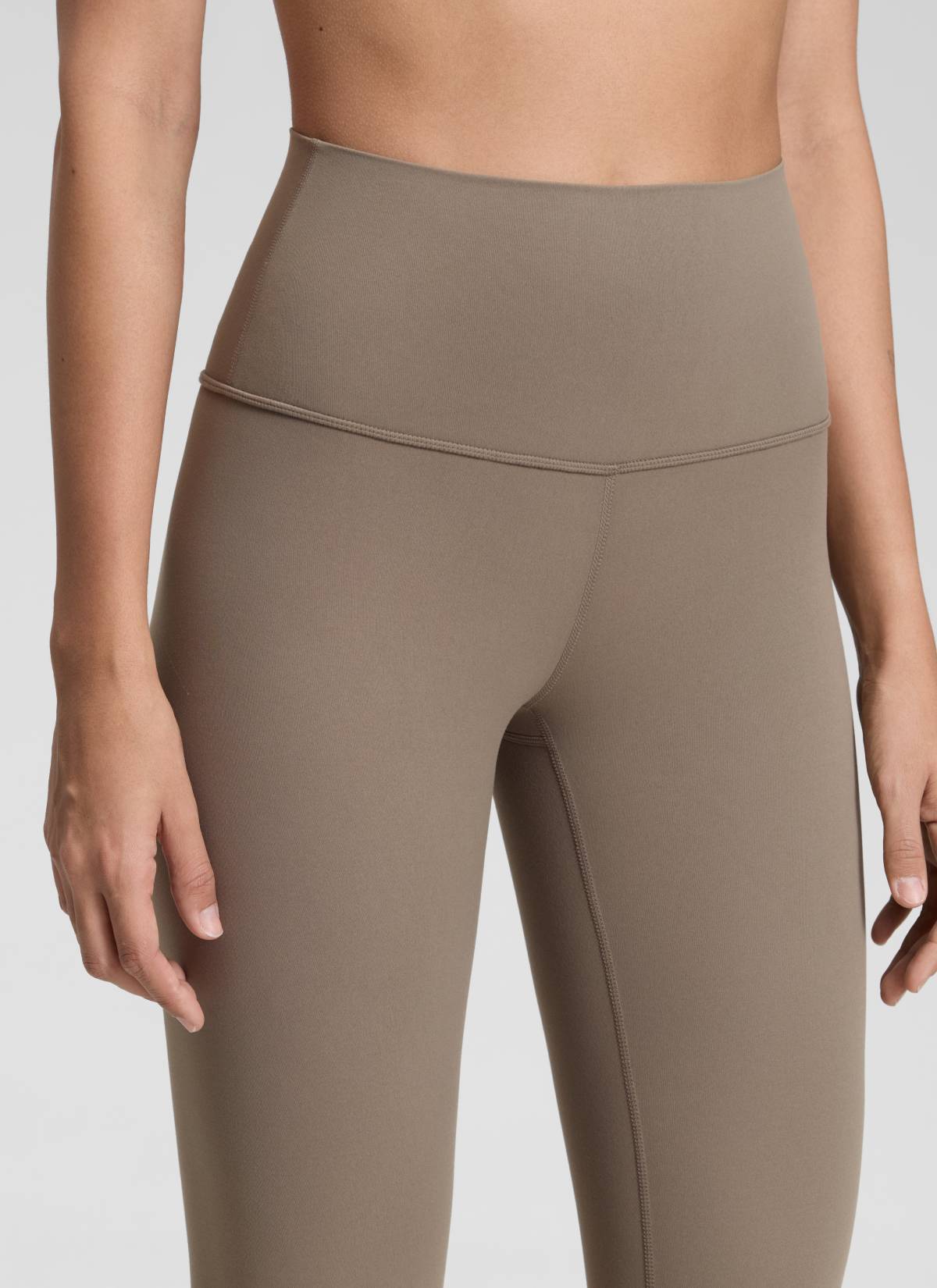CRZ YOGA Women's Yoga Lounge High Rise Butterluxe Yoga Leggings 28'' Nomad Grey @model_info:Jenna
