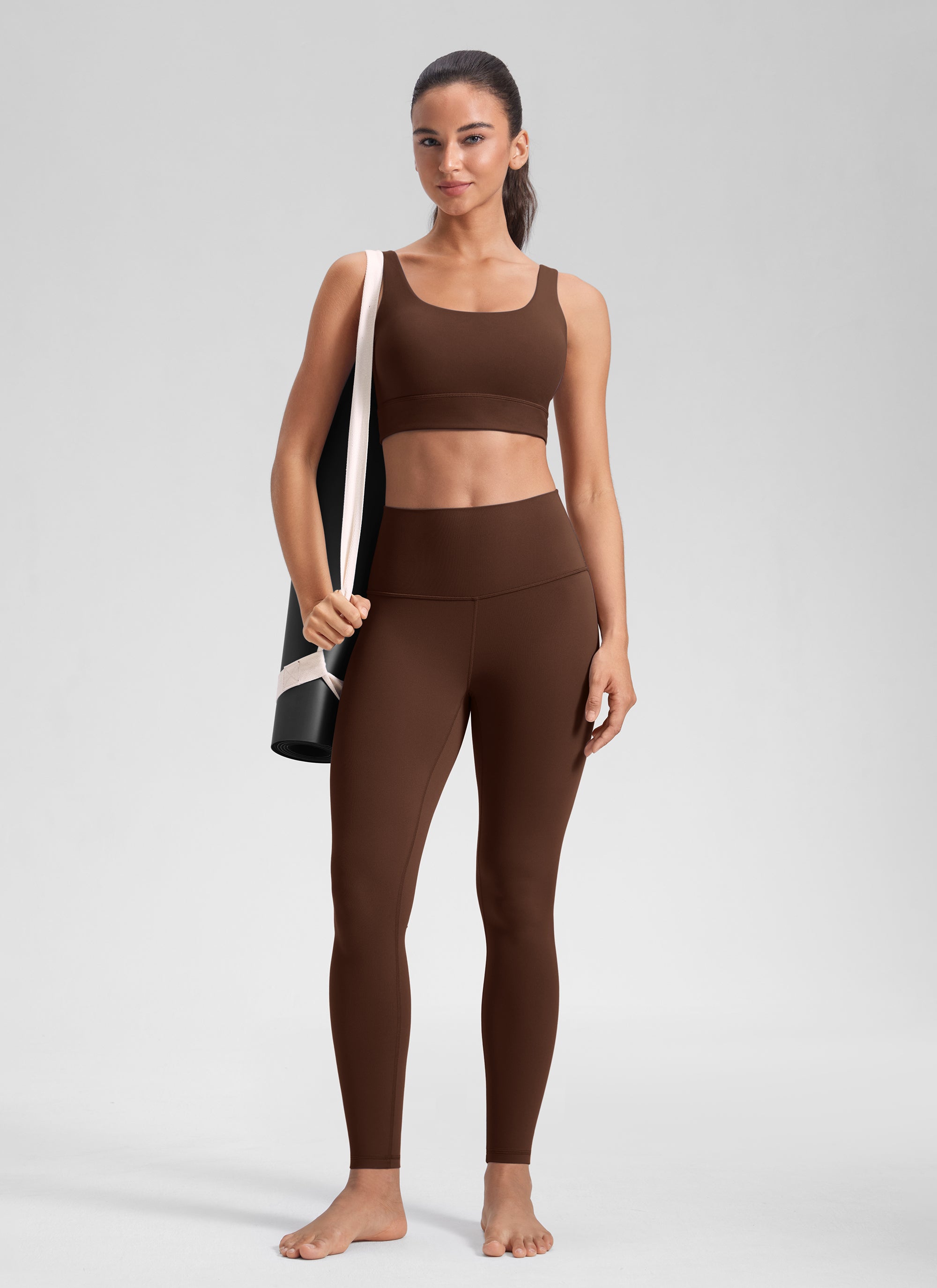 CRZ YOGA Yoga Lounge Wanita Bertingkat Tinggi Butterluxe Legging Yoga 28'' Coklat Lava