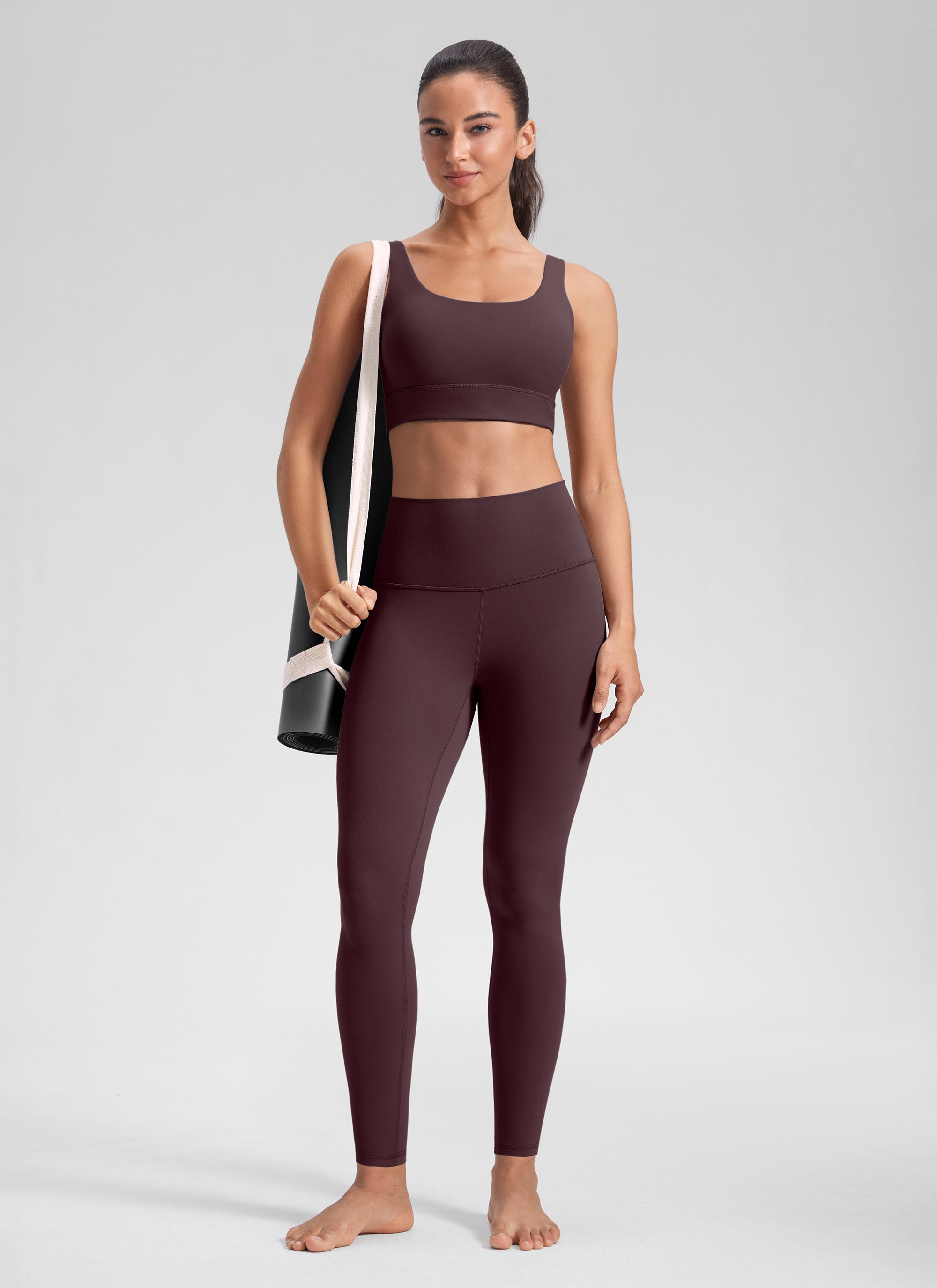 CRZ YOGA Yoga Lounge Wanita Bertingkat Tinggi Butterluxe Legging Yoga Plum Masak 28''