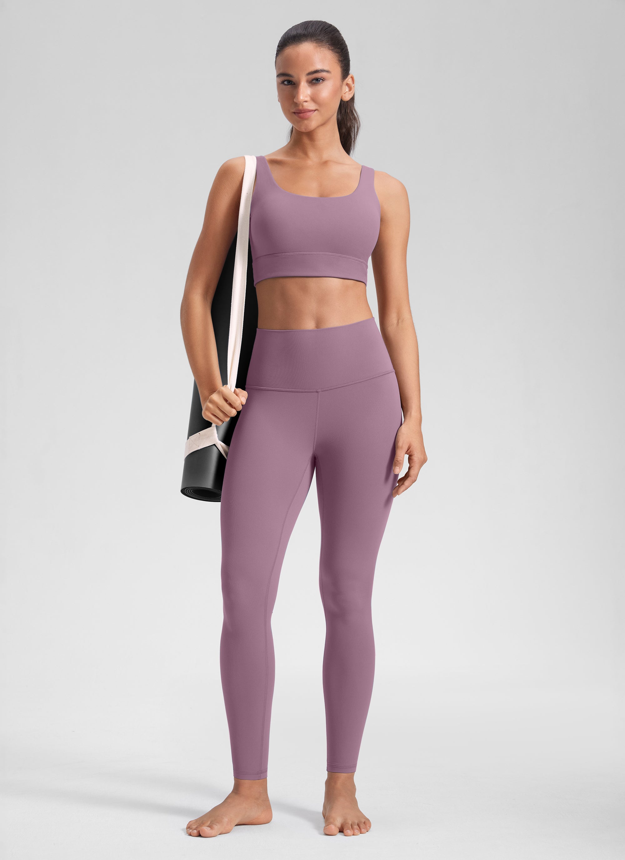 CRZ YOGA Women's Yoga Lounge High Rise Butterluxe Yoga Leggings 28'' Light Lavender @model_info:Winama