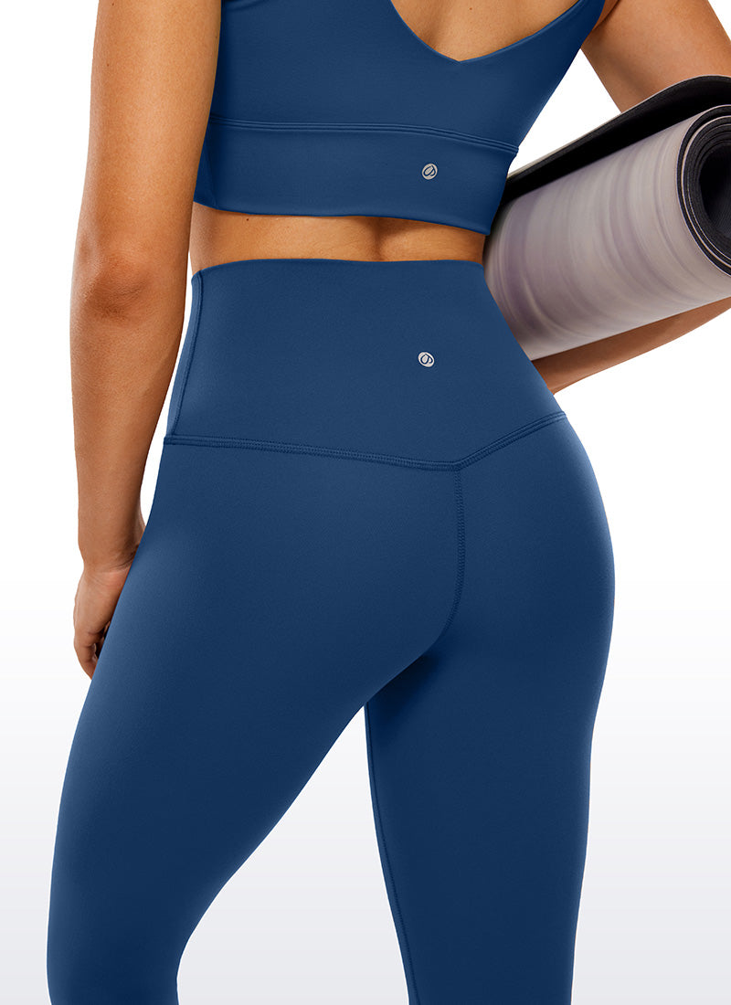 CRZ YOGA กางเกงเลกกิ้งโยคะเอวสูง Butterluxe สำหรับผู้หญิง 76 ซม. สี French Navy
