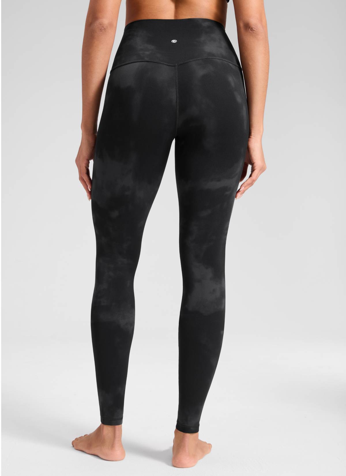CRZ YOGA Seluar Legging Yoga Butterluxe Naik Tinggi Santai Yoga Wanita 30'' Corak Bunga Ikat Celup Hitam