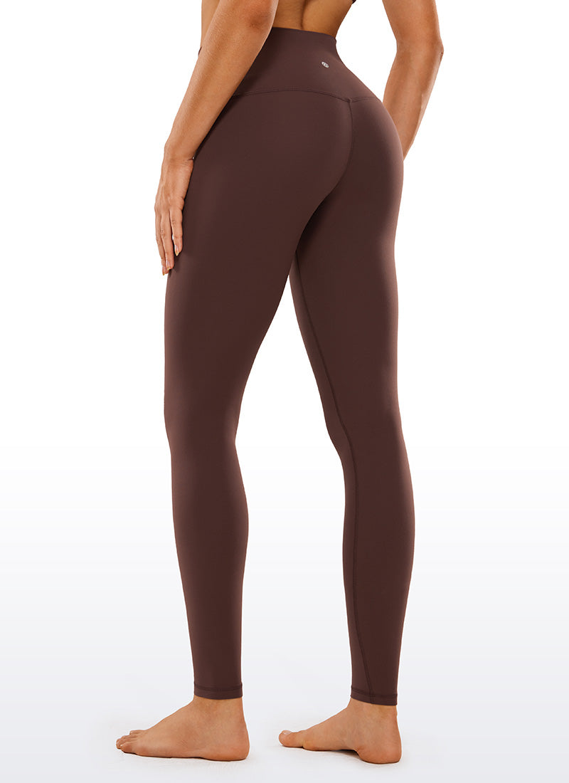 CRZ YOGA กางเกงเลกกิ้งโยคะเอวสูง Butterluxe สำหรับผู้หญิง 76 ซม. สี Taupe