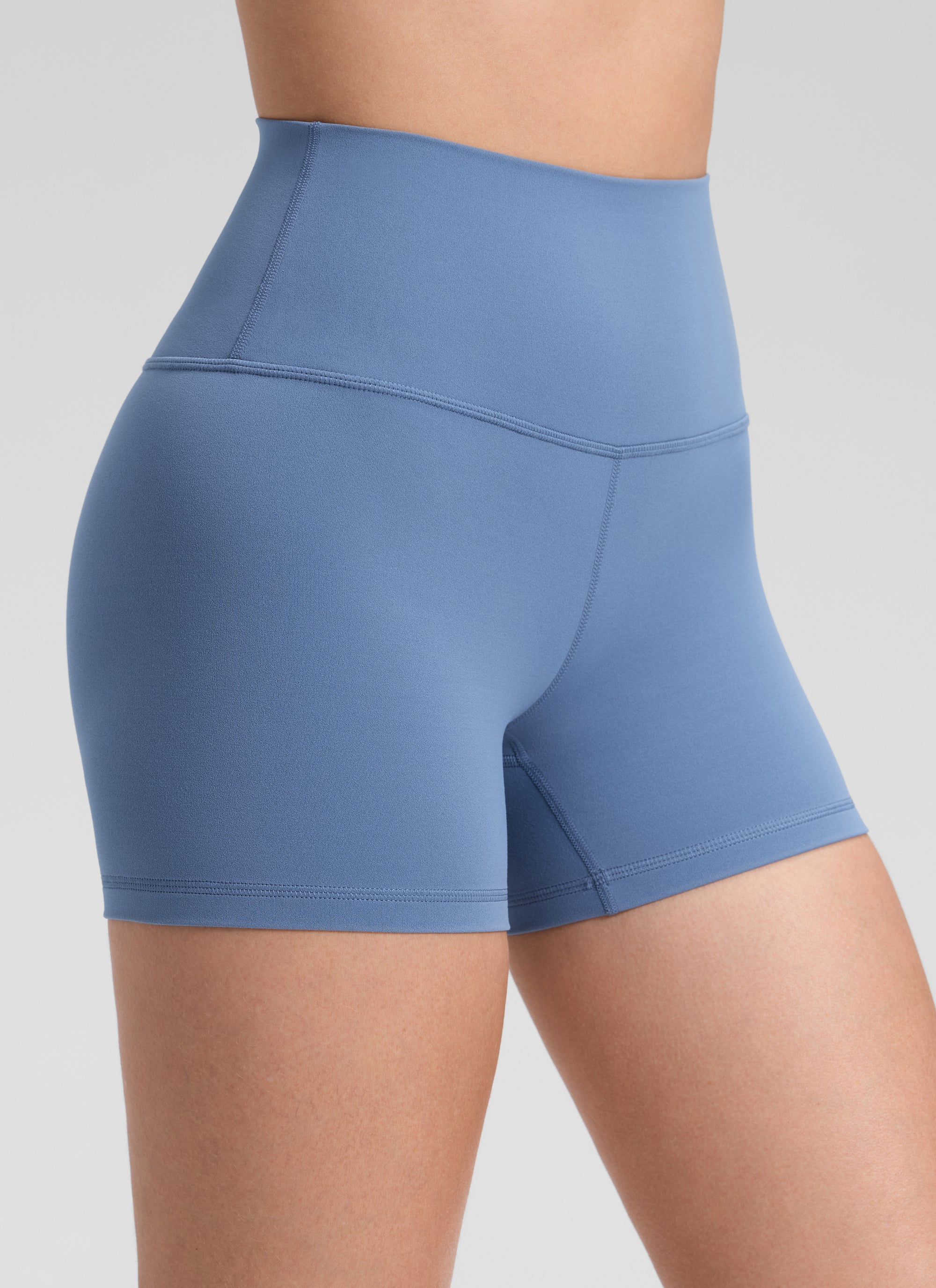 CRZ YOGA Quần short yoga cạp cao dành cho nữ kiểu biker Butterluxe 4'' Màu xanh Oasis