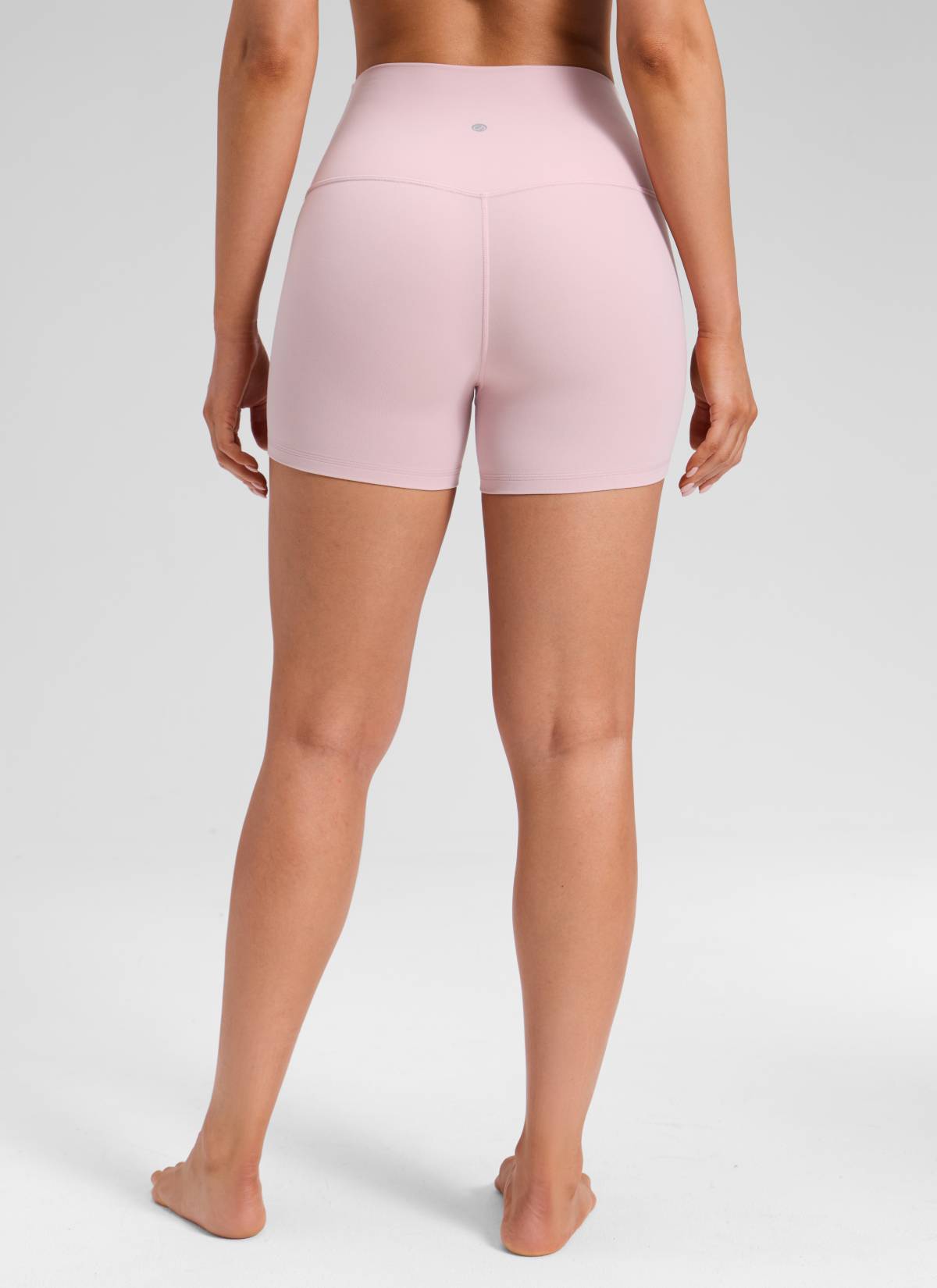 CRZ YOGA Celana Pendek Biker Yoga Pinggang Tinggi Wanita Butterluxe 10 cm Pink Haze