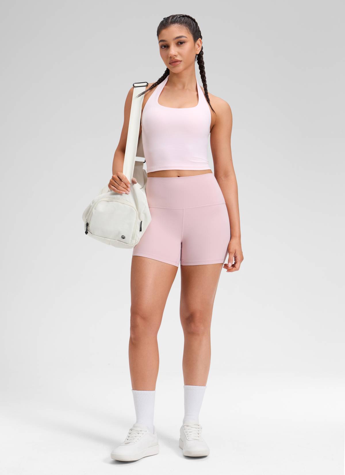 CRZ YOGA Quần short đạp xe cạp cao dành cho nữ Butterluxe 4'' Màu Pink Haze