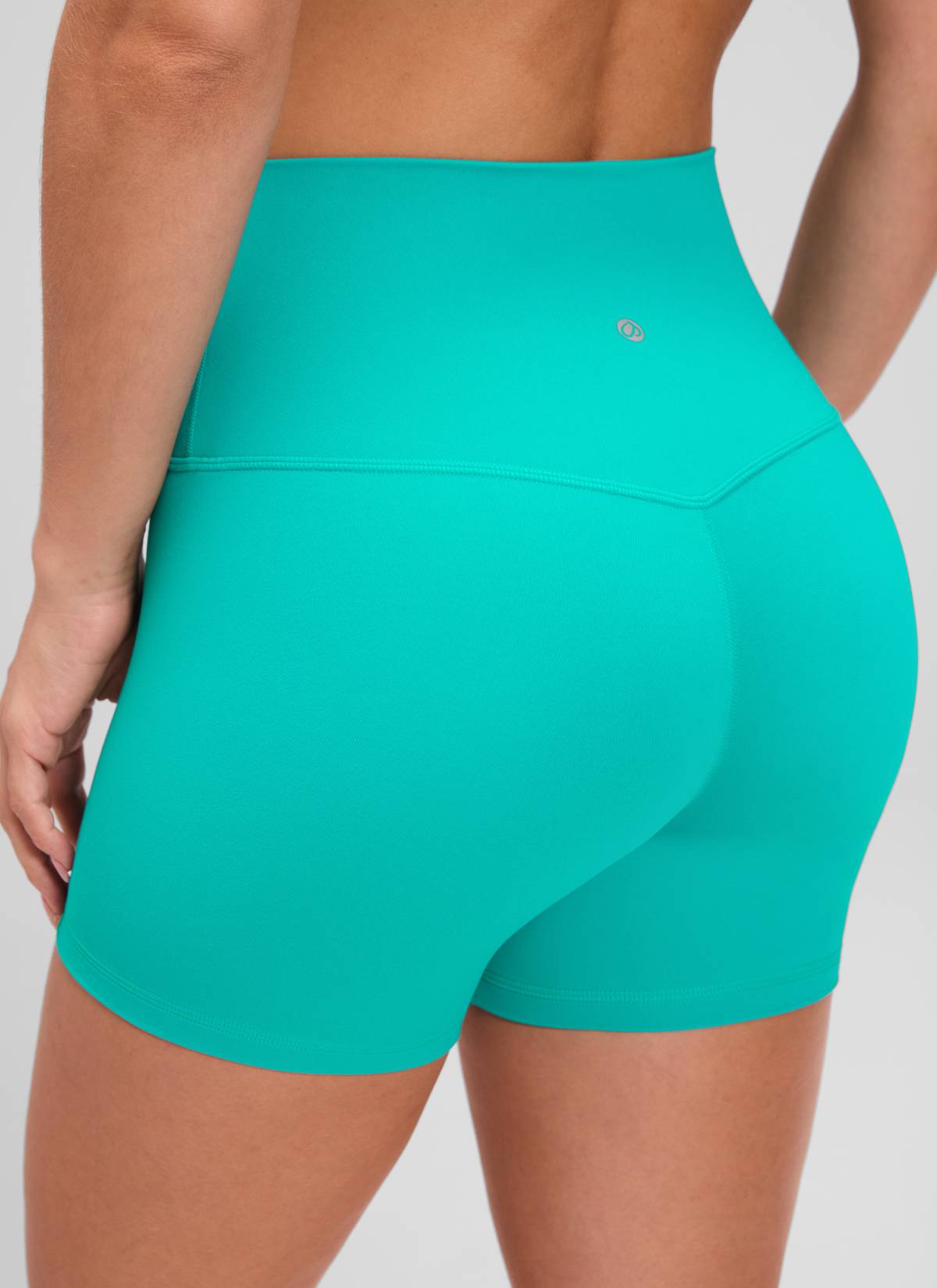 CRZ YOGA Quần short yoga cạp cao dành cho nữ kiểu biker Butterluxe 4'' Màu xanh teal nhiệt đới